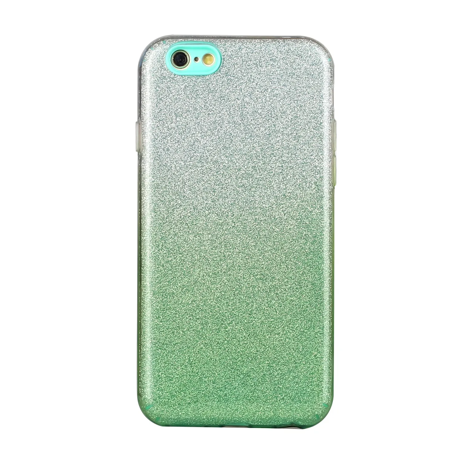 For iphone 6/6S/6 plus/6S plus/7/8/SE 2020 Phone Case Gradient Color Glitter Powder Phone Cover with Airbag Bracket Pink