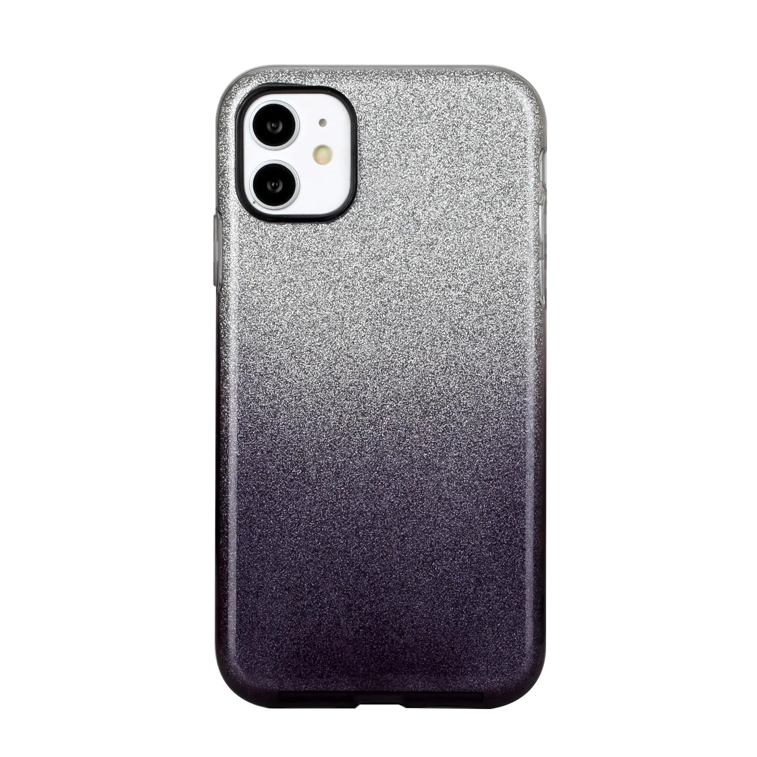 For iphone X/XS/XR/XS MAX/11/11 pro MAX Phone Case Gradient Color Glitter Powder Phone Cover with Airbag Bracket black