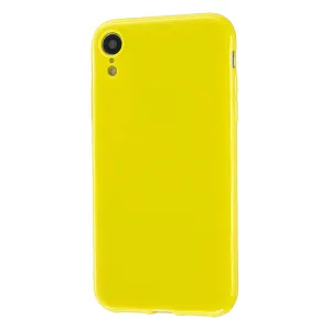 For iPhone X/XS/XS Max/XR  Cellphone Cover Slim Fit Bumper Protective Case Glossy TPU Mobile Phone Shell Lemon yellow
