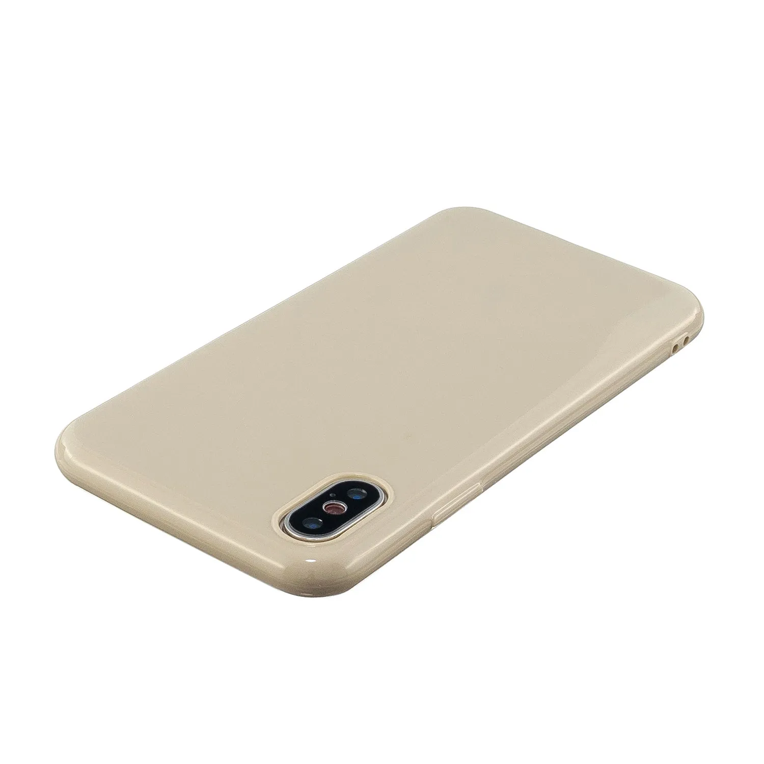 For iPhone X/XS/XS Max/XR  Cellphone Cover Slim Fit Bumper Protective Case Glossy TPU Mobile Phone Shell Lemon yellow
