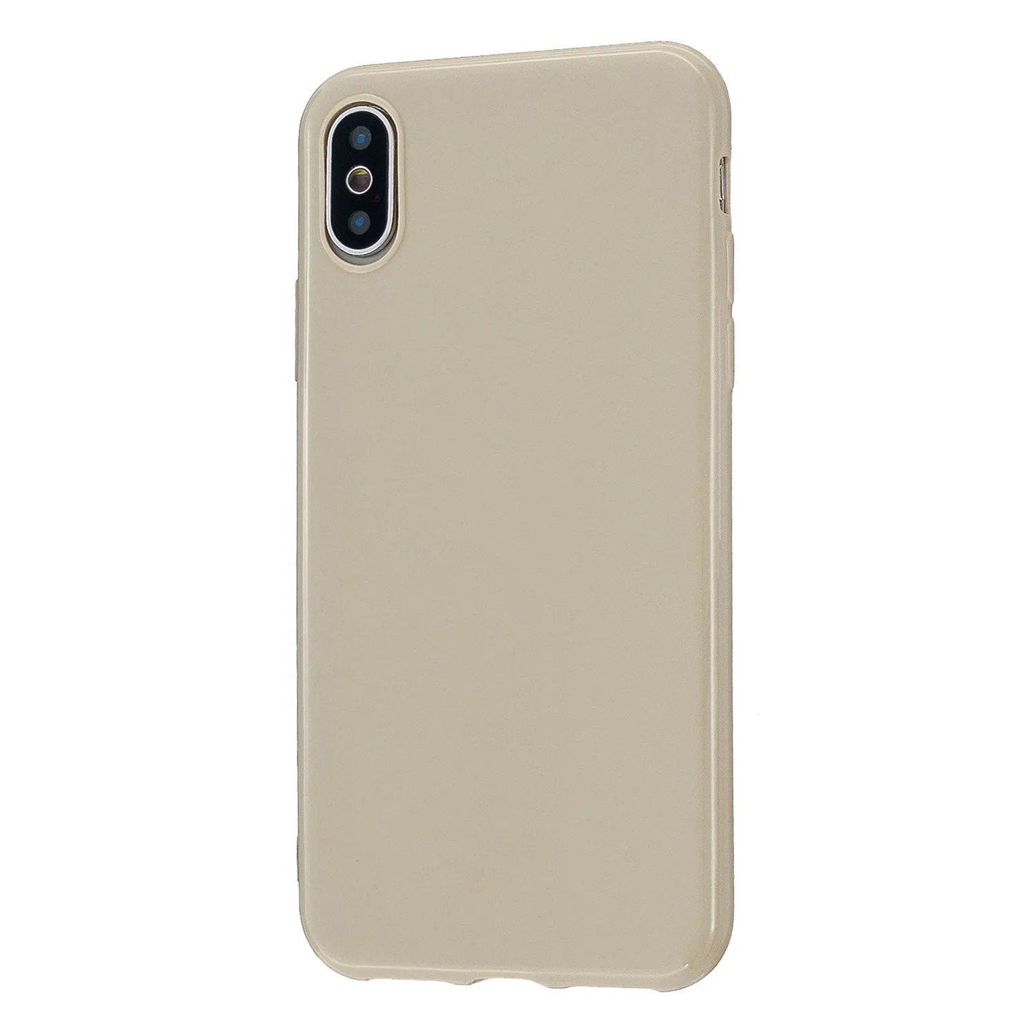 For iPhone X/XS/XS Max/XR  Cellphone Cover Slim Fit Bumper Protective Case Glossy TPU Mobile Phone Shell Lemon yellow