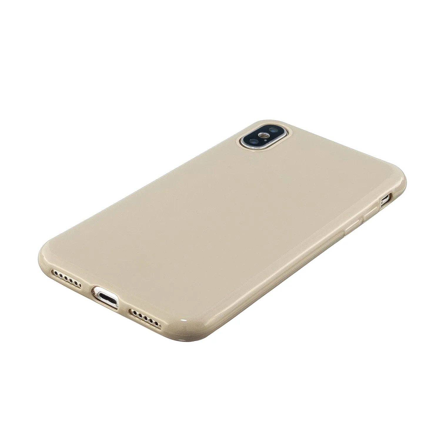 For iPhone X/XS/XS Max/XR  Cellphone Cover Slim Fit Bumper Protective Case Glossy TPU Mobile Phone Shell Lemon yellow