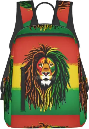 For Jamaican Rasta Flag Rastafarian Reggae Lion backpack bookbag laptop shoulder bag travel work backpacks multipurpose daypack for men women