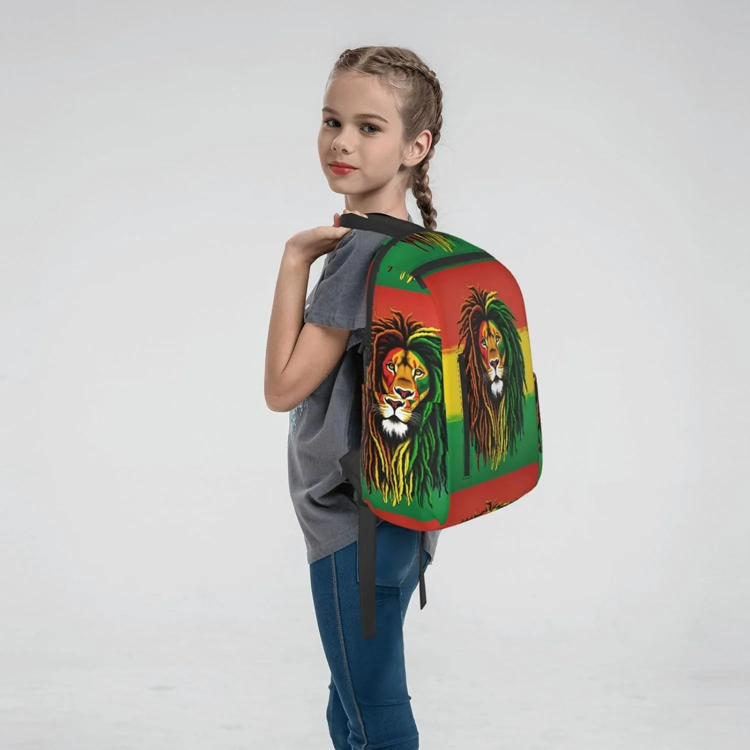 For Jamaican Rasta Flag Rastafarian Reggae Lion backpack bookbag laptop shoulder bag travel work backpacks multipurpose daypack for men women