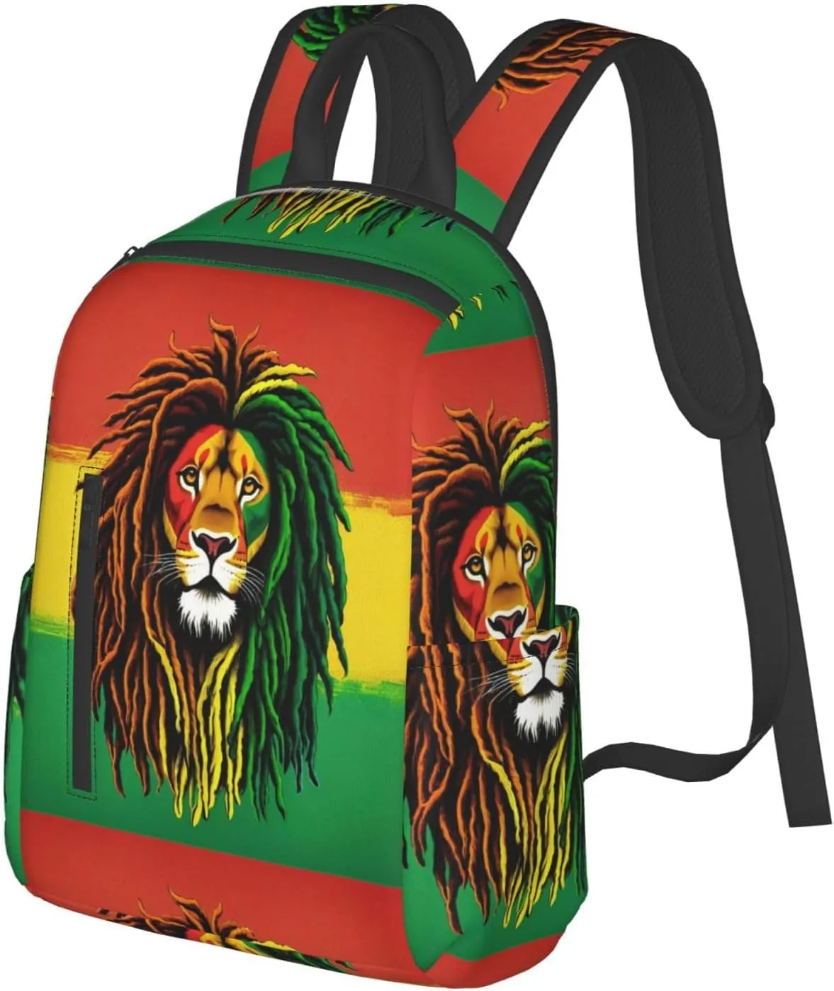 For Jamaican Rasta Flag Rastafarian Reggae Lion backpack bookbag laptop shoulder bag travel work backpacks multipurpose daypack for men women