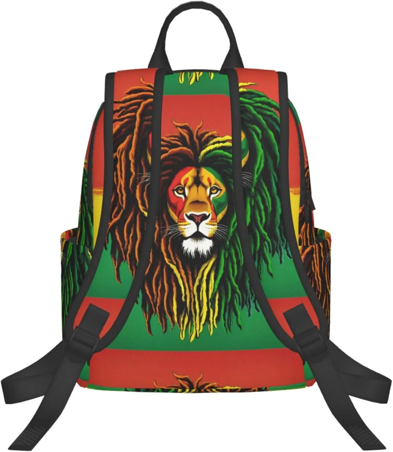 For Jamaican Rasta Flag Rastafarian Reggae Lion backpack bookbag laptop shoulder bag travel work backpacks multipurpose daypack for men women