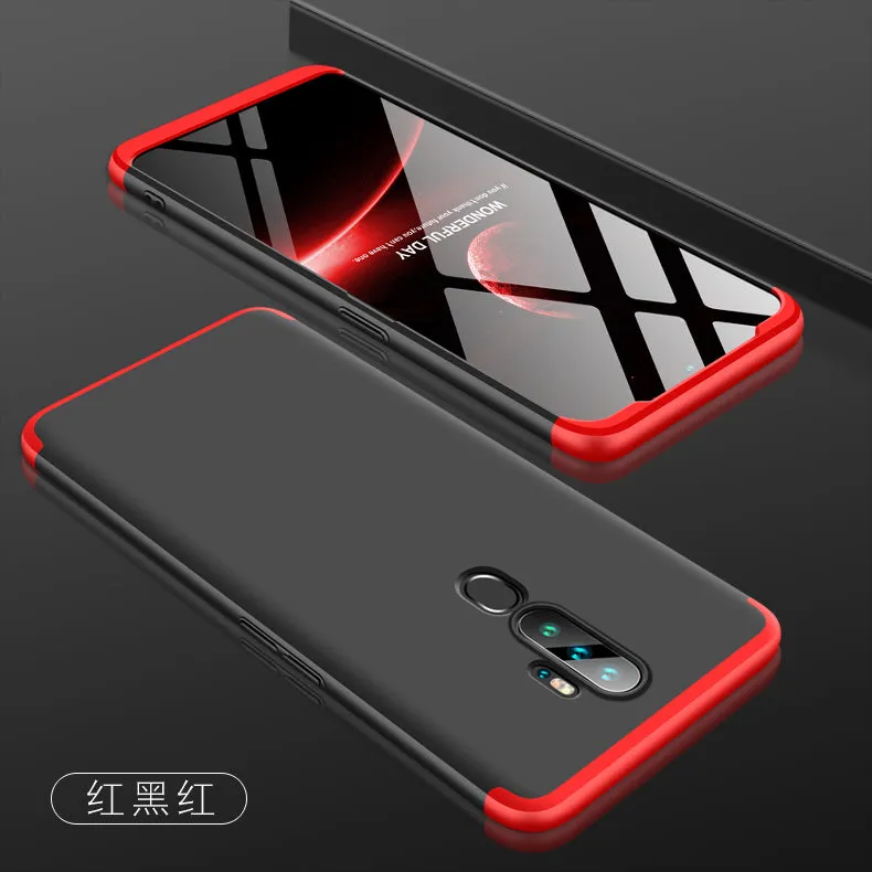For OPPO A5 2020/A11X Cellphone Cover Hard PC Phone Case Bumper Protective Smartphone Shell black blue