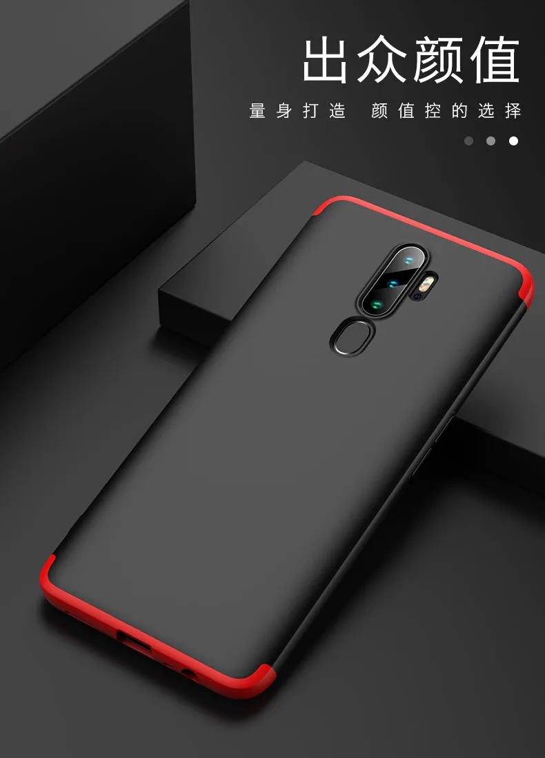 For OPPO A5 2020/A11X Cellphone Cover Hard PC Phone Case Bumper Protective Smartphone Shell black blue