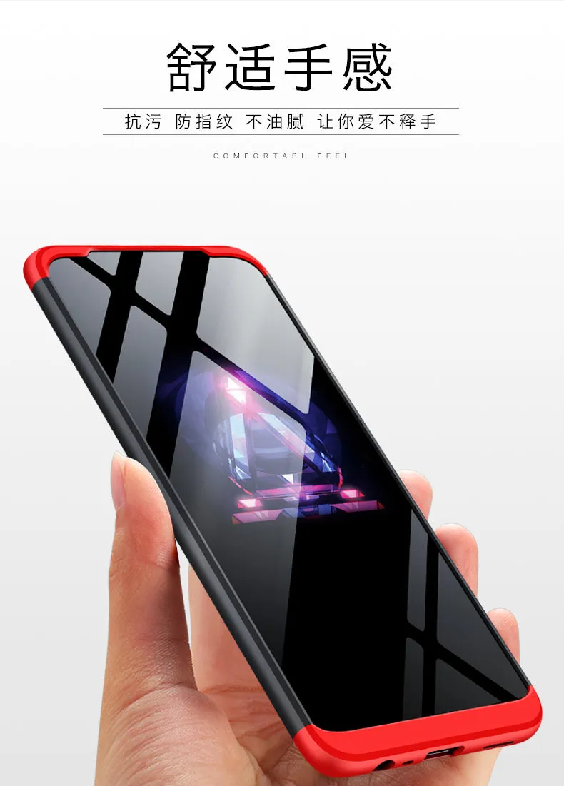 For OPPO A5 2020/A11X Cellphone Cover Hard PC Phone Case Bumper Protective Smartphone Shell black blue