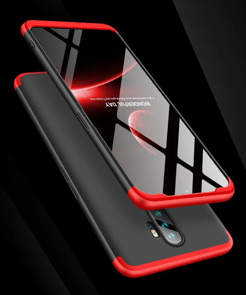 For OPPO A5 2020/A11X Cellphone Cover Hard PC Phone Case Bumper Protective Smartphone Shell black silver