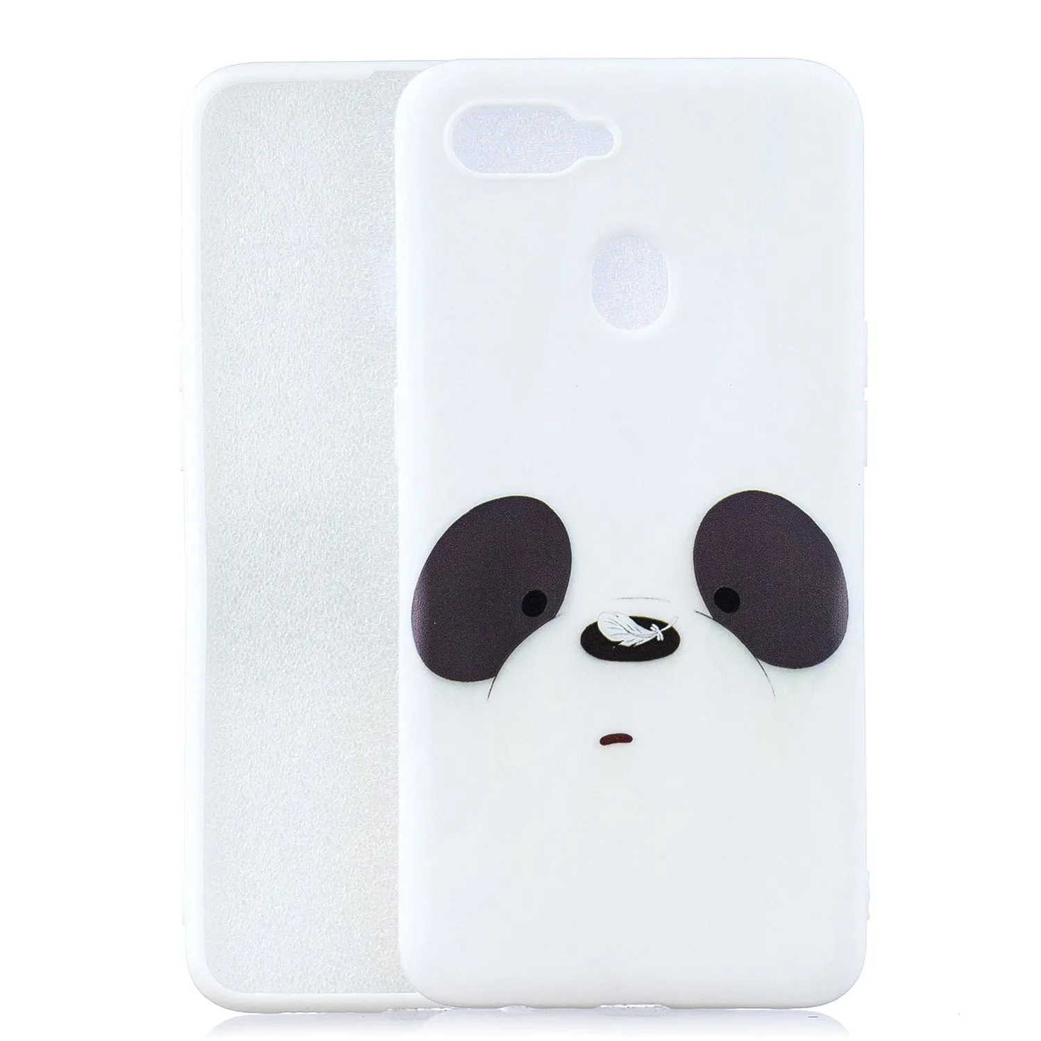For OPPO A7 Cartoon Lovely Coloured Painted Soft TPU Back Cover Non-slip Shockproof Full Protective Case with Lanyard sapphire