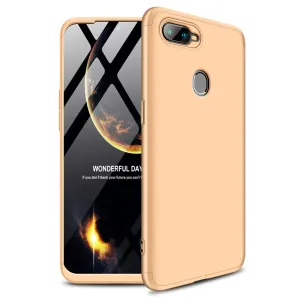 for Oppo A7 Ultra Slim PC Back Cover Non-slip Shockproof 360 Degree Full Protective Case gold_Oppo A7