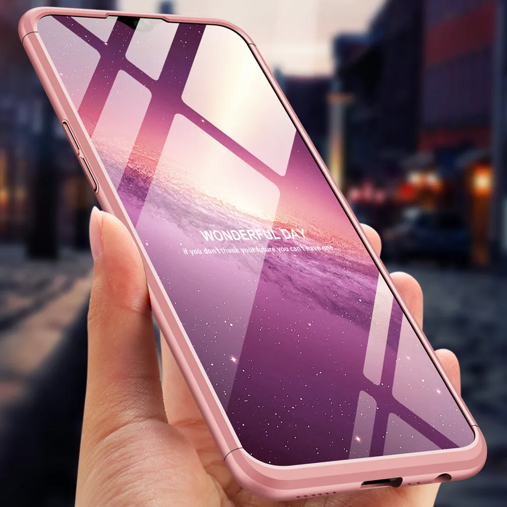 for Oppo A7 Ultra Slim PC Back Cover Non-slip Shockproof 360 Degree Full Protective Case red_Oppo A7