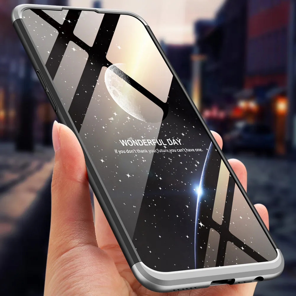 for Oppo A7 Ultra Slim PC Back Cover Non-slip Shockproof 360 Degree Full Protective Case red_Oppo A7