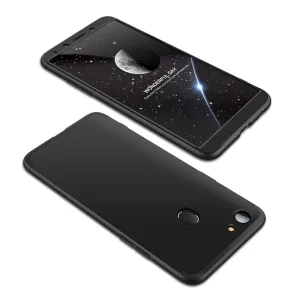 For OPPO A73/F5/F5 Youth/A75 Taiwan Slim 3 in 1 Hybrid Hard Case Full Body 360 Degree Protection Back Cover black