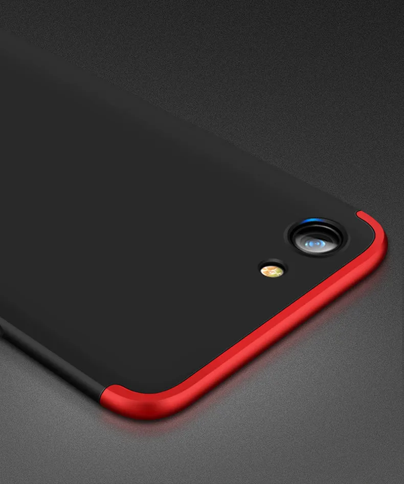 For OPPO A83/A1 Ultra Slim PC Back Cover Non-slip Shockproof 360 Degree Full Protective Case Gold