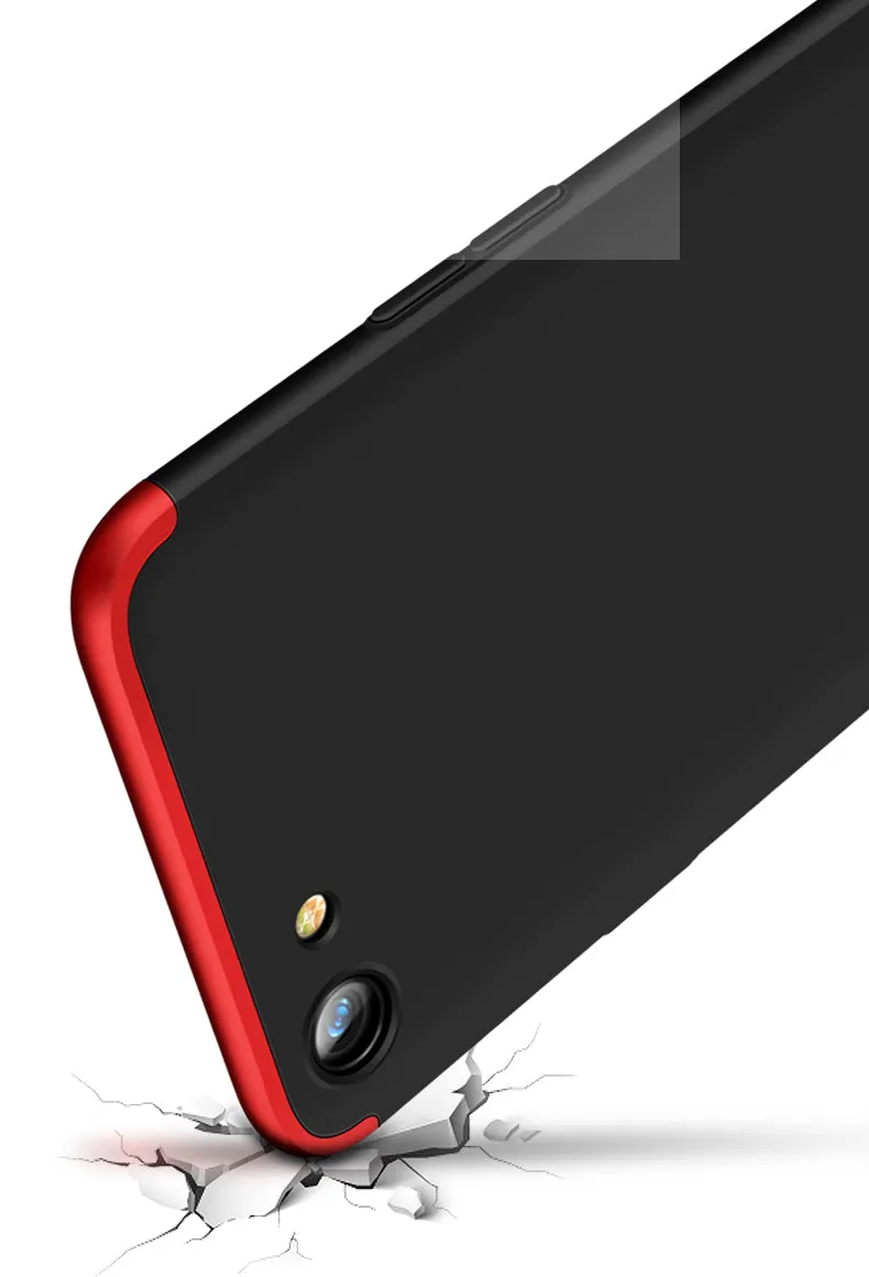 For OPPO A83/A1 Ultra Slim PC Back Cover Non-slip Shockproof 360 Degree Full Protective Case Gold
