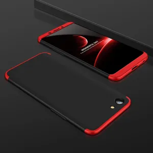 For OPPO A83/A1 Ultra Slim PC Back Cover Non-slip Shockproof 360 Degree Full Protective Case Red black red