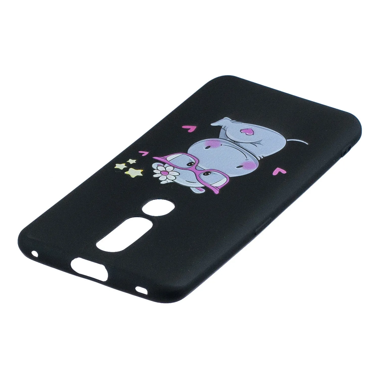 For OPPO F11 PRO Cartoon Lovely Coloured Painted Soft TPU Back Cover Non-slip Shockproof Full Protective Case with Lanyard Light blue