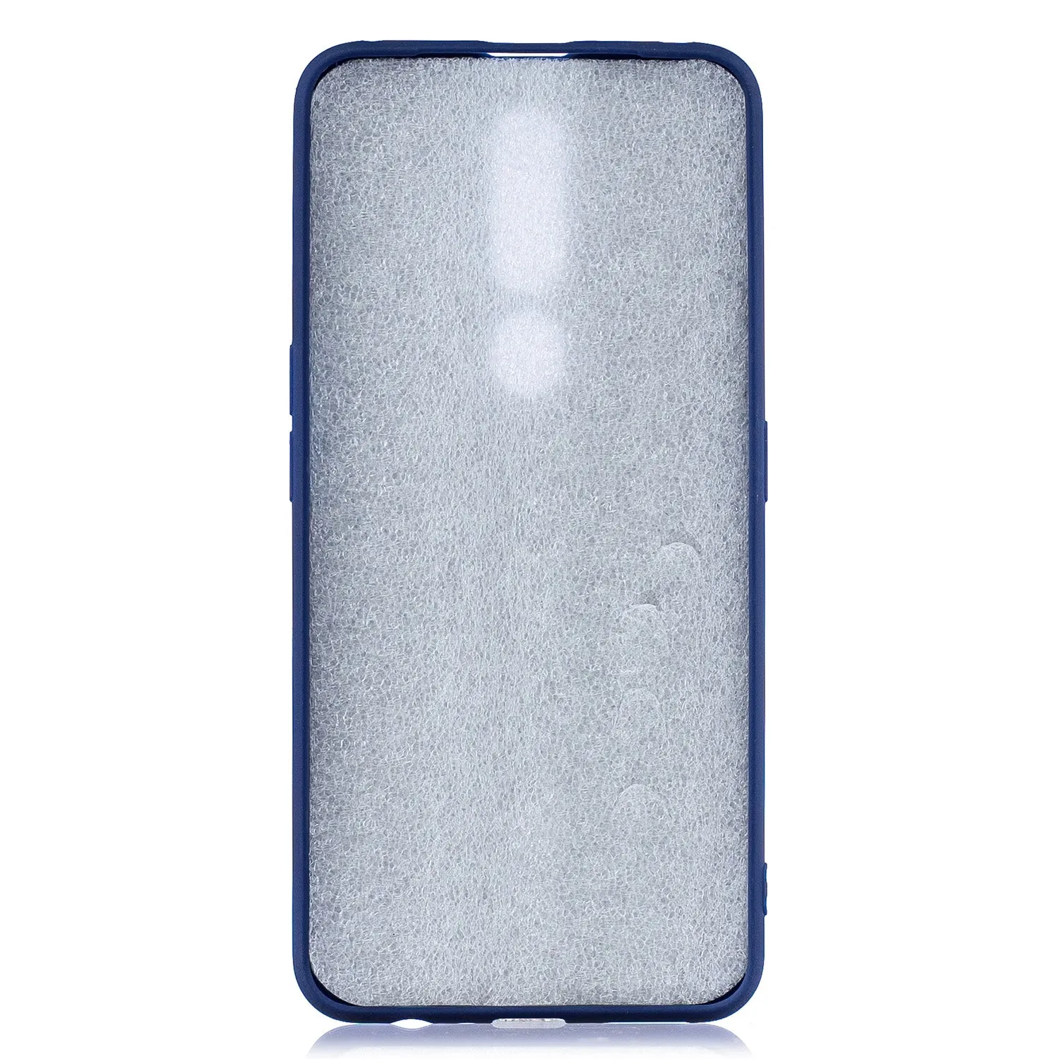For OPPO F11 PRO Cartoon Lovely Coloured Painted Soft TPU Back Cover Non-slip Shockproof Full Protective Case with Lanyard sapphire