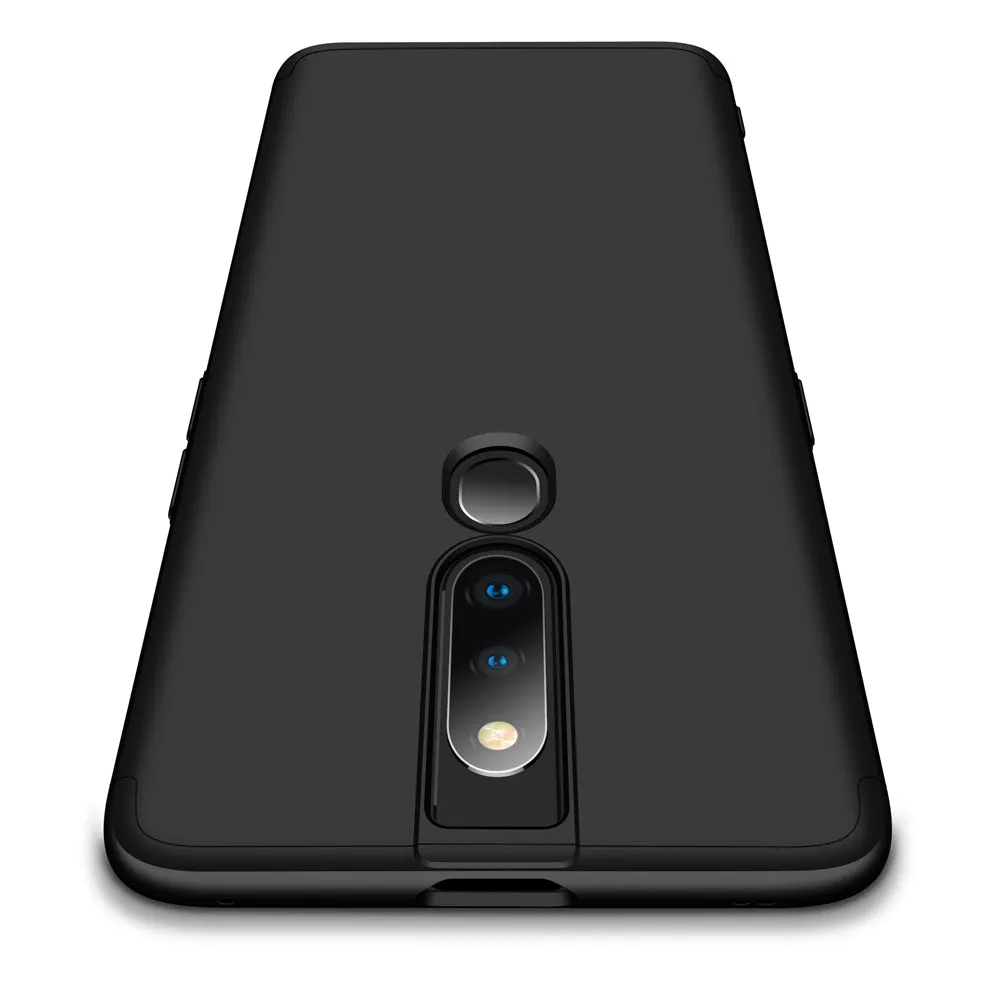For OPPO F11 pro Ultra Slim PC Back Cover Non-slip Shockproof 360 Degree Full Protective Case black