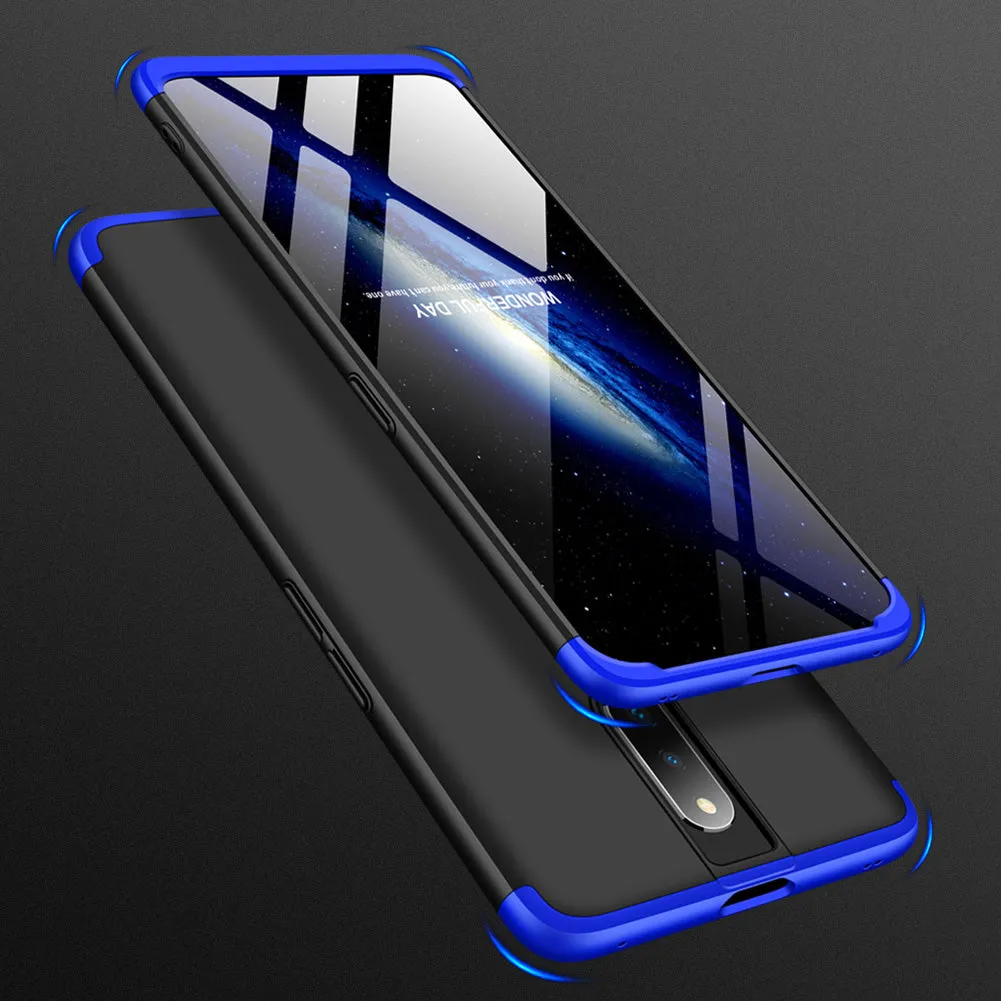 For OPPO F11 pro Ultra Slim PC Back Cover Non-slip Shockproof 360 Degree Full Protective Case blue
