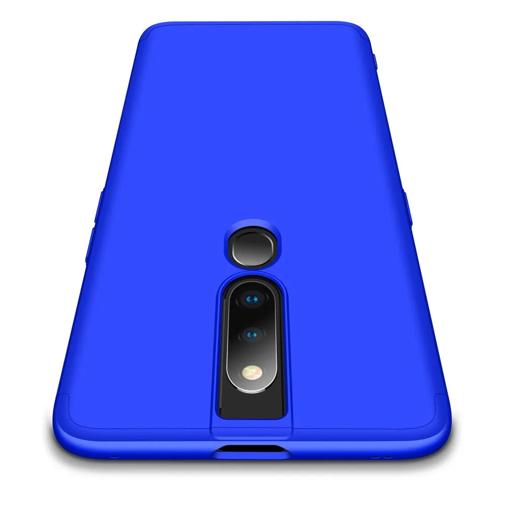 For OPPO F11 pro Ultra Slim PC Back Cover Non-slip Shockproof 360 Degree Full Protective Case blue
