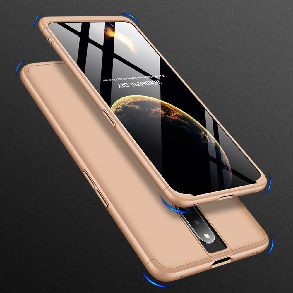 For OPPO F11 pro Ultra Slim PC Back Cover Non-slip Shockproof 360 Degree Full Protective Case blue