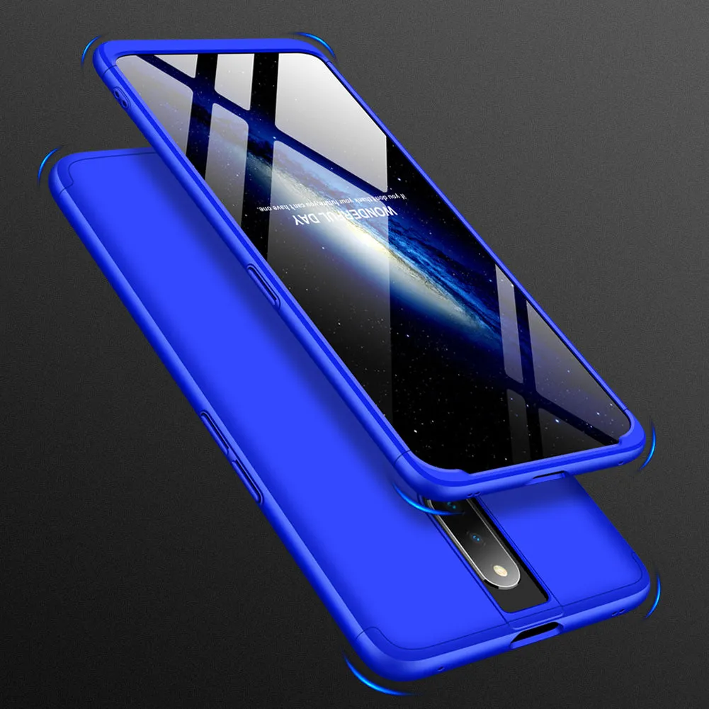 For OPPO F11 pro Ultra Slim PC Back Cover Non-slip Shockproof 360 Degree Full Protective Case blue