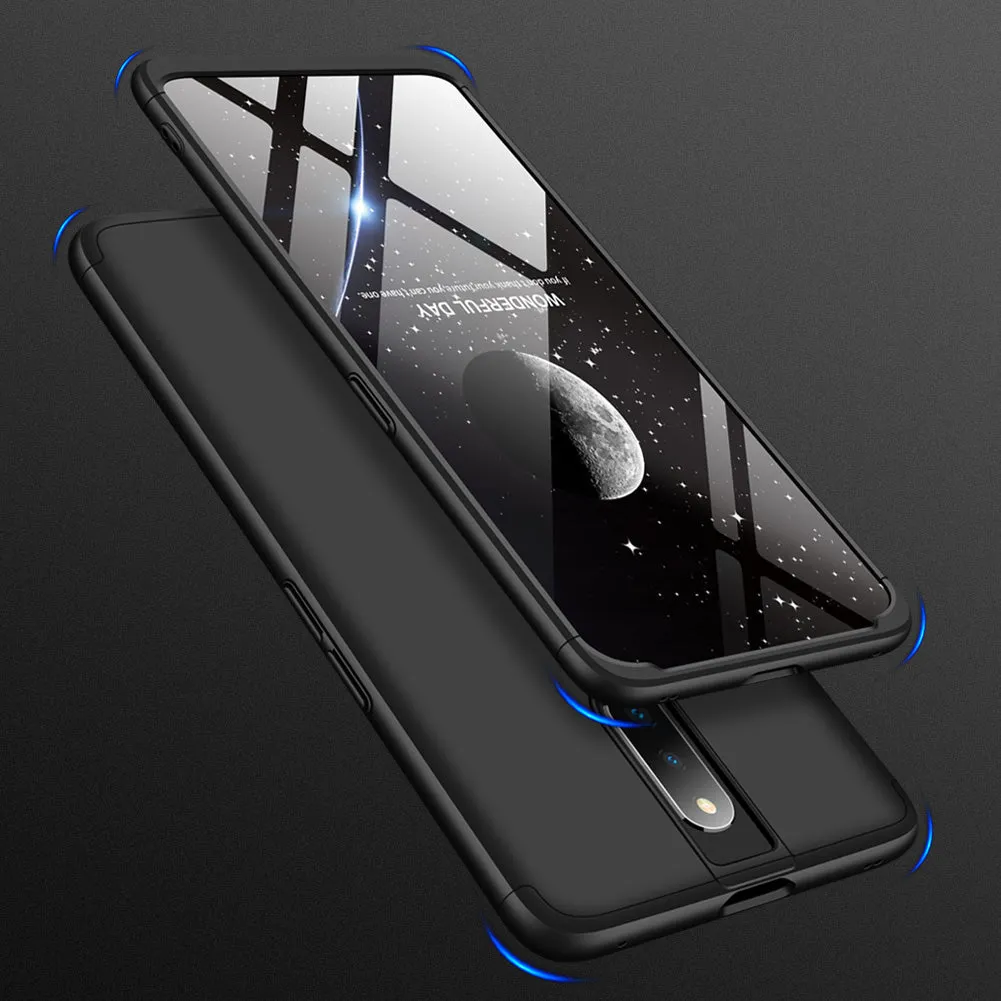 For OPPO F11 pro Ultra Slim PC Back Cover Non-slip Shockproof 360 Degree Full Protective Case blue