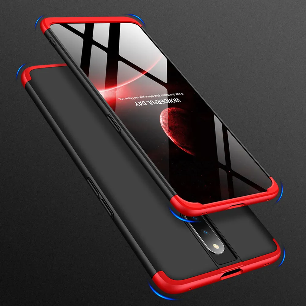 For OPPO F11 pro Ultra Slim PC Back Cover Non-slip Shockproof 360 Degree Full Protective Case blue