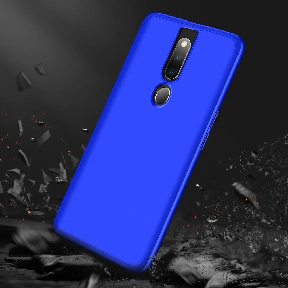 For OPPO F11 pro Ultra Slim PC Back Cover Non-slip Shockproof 360 Degree Full Protective Case blue