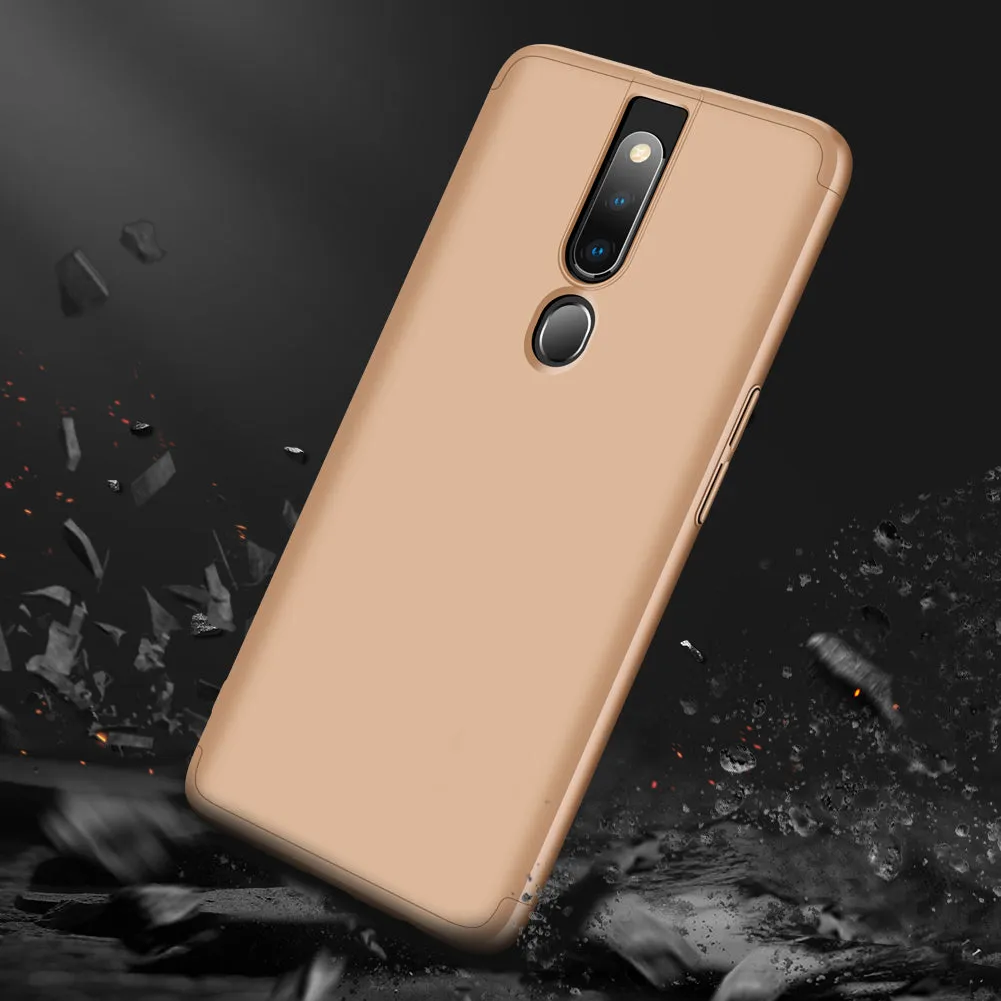 For OPPO F11 pro Ultra Slim PC Back Cover Non-slip Shockproof 360 Degree Full Protective Case gold