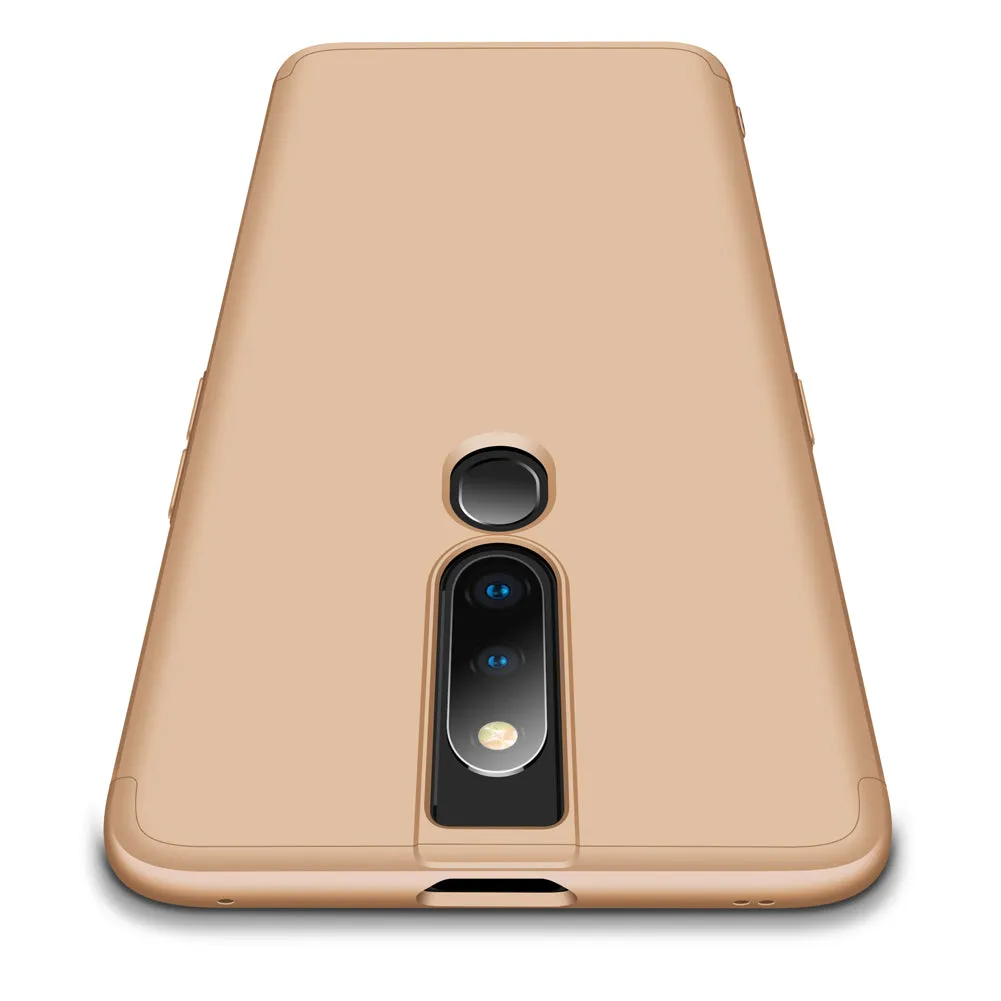 For OPPO F11 pro Ultra Slim PC Back Cover Non-slip Shockproof 360 Degree Full Protective Case gold