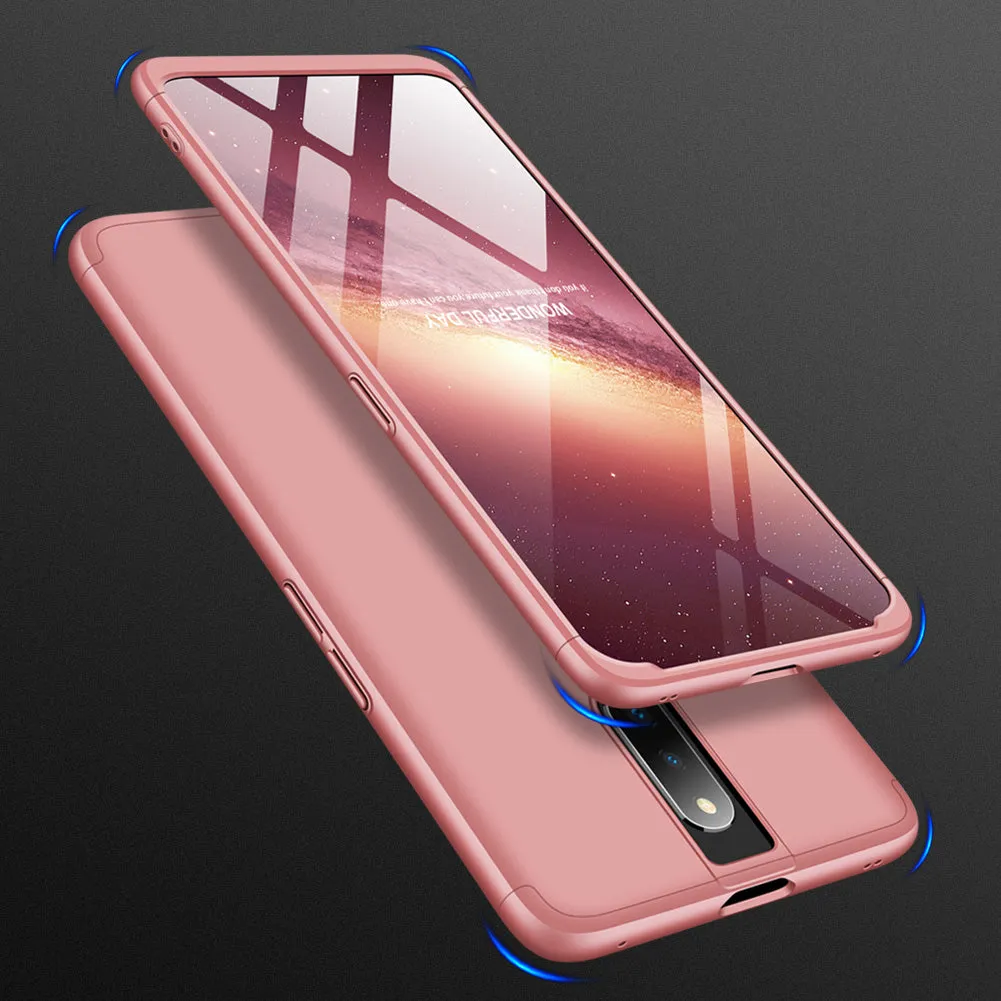 For OPPO F11 pro Ultra Slim PC Back Cover Non-slip Shockproof 360 Degree Full Protective Case red