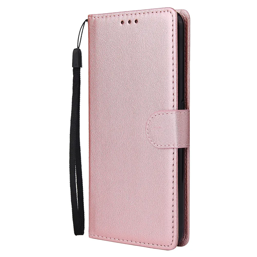 For OPPO F11 pro Wallet-type PU Leather Protective Phone Case with Buckle & 3 Card Position red