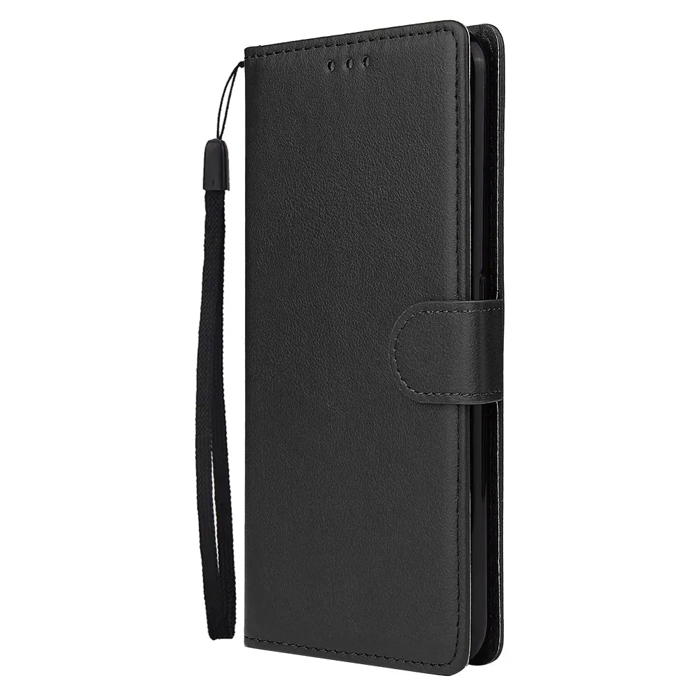 For OPPO F11 Wallet-type PU Leather Protective Phone Case with Buckle & 3 Card Position black