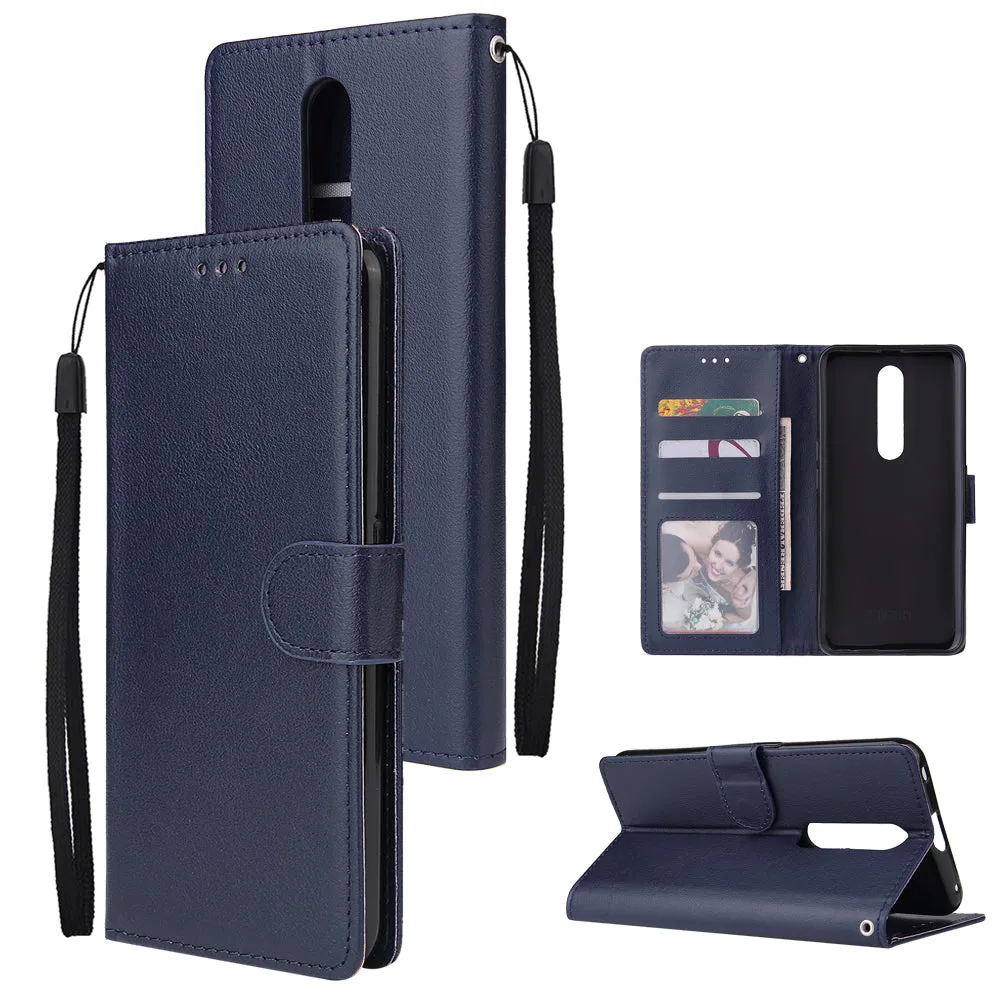For OPPO F11 Wallet-type PU Leather Protective Phone Case with Buckle & 3 Card Position blue