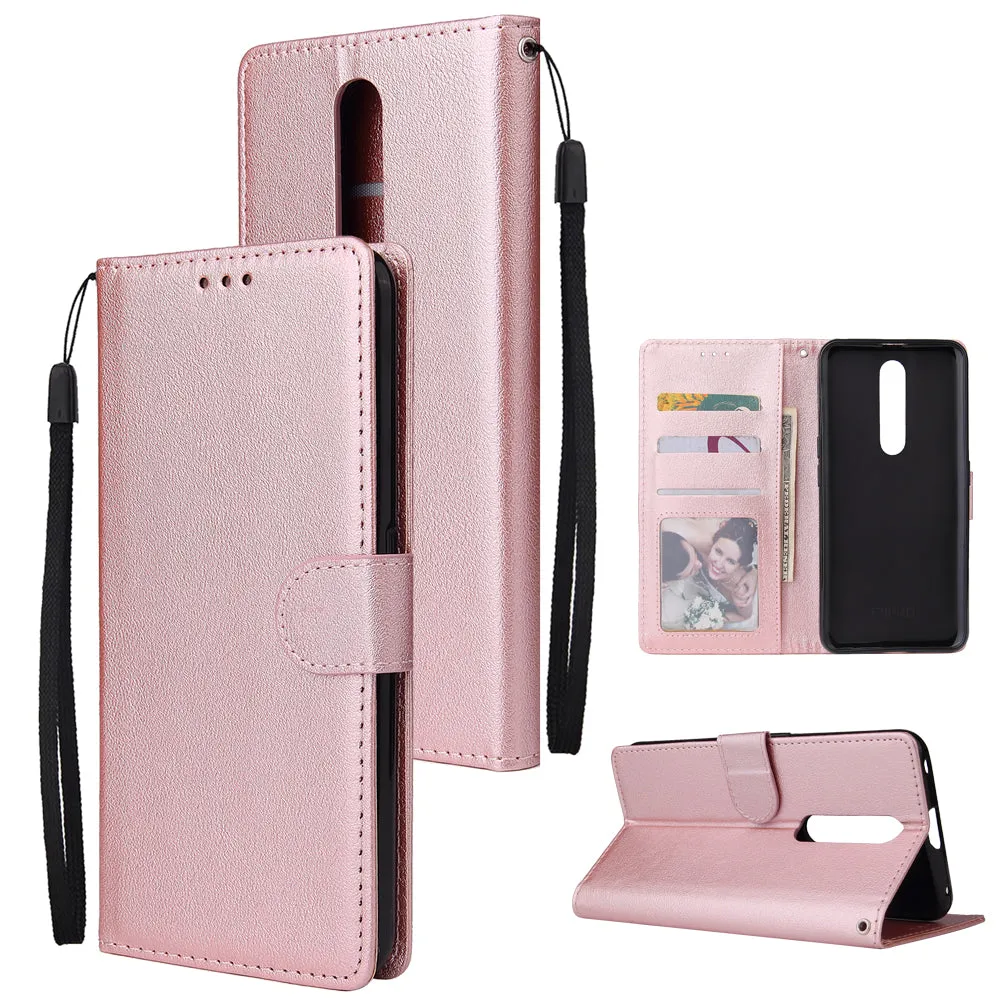 For OPPO F11 Wallet-type PU Leather Protective Phone Case with Buckle & 3 Card Position brown
