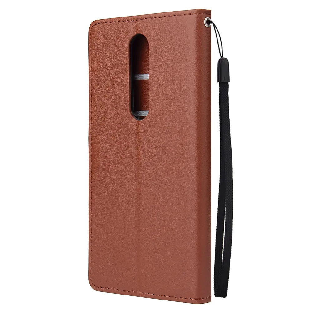 For OPPO F11 Wallet-type PU Leather Protective Phone Case with Buckle & 3 Card Position brown