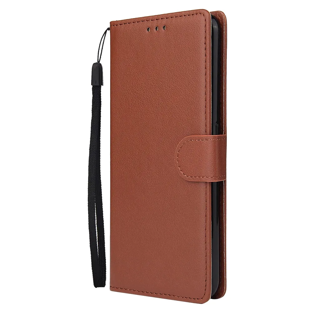 For OPPO F11 Wallet-type PU Leather Protective Phone Case with Buckle & 3 Card Position brown