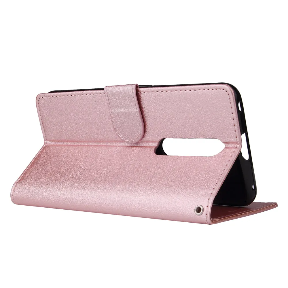 For OPPO F11 Wallet-type PU Leather Protective Phone Case with Buckle & 3 Card Position brown