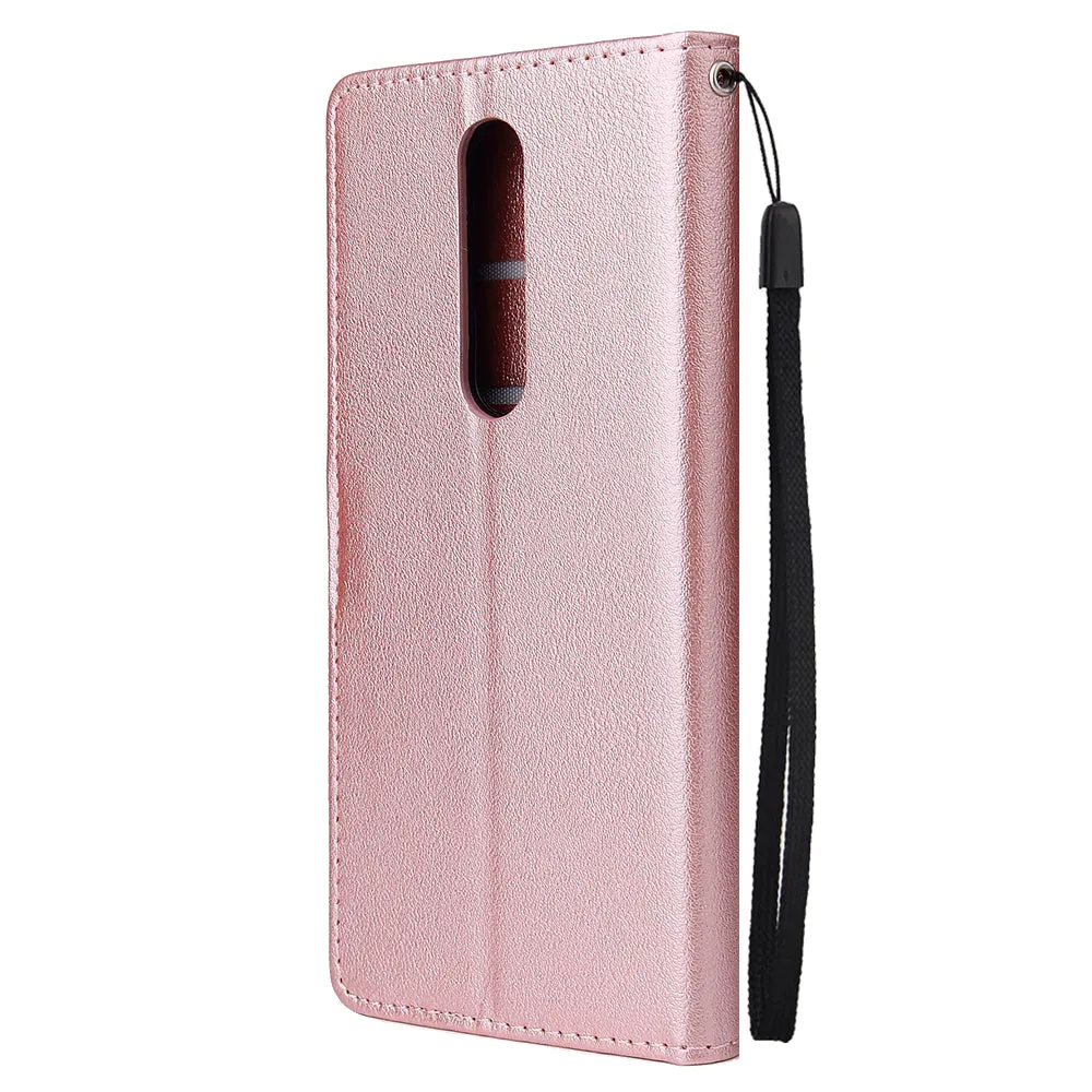 For OPPO F11 Wallet-type PU Leather Protective Phone Case with Buckle & 3 Card Position brown