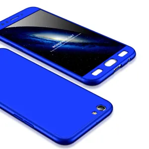 For OPPO F3 PLUS Ultra Slim PC Back Cover Non-slip Shockproof 360 Degree Full Protective Case blue