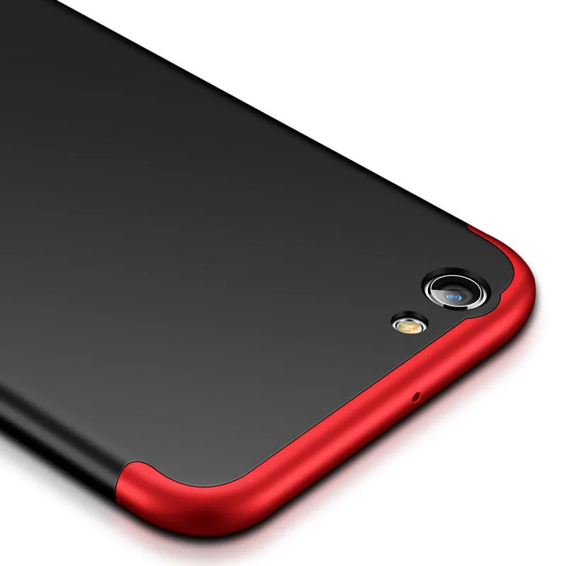For OPPO F3 PLUS Ultra Slim PC Back Cover Non-slip Shockproof 360 Degree Full Protective Case red