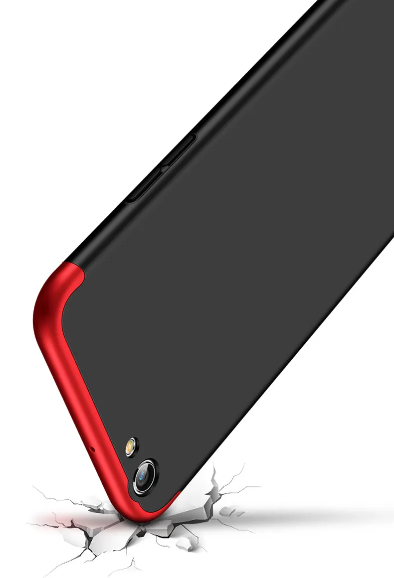 For OPPO F3/A77(International) Slim 3 in 1 Hybrid Hard Case Full Body 360 Degree Protection Back Cover black