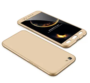 For OPPO F3/A77(International) Slim 3 in 1 Hybrid Hard Case Full Body 360 Degree Protection Back Cover Gold