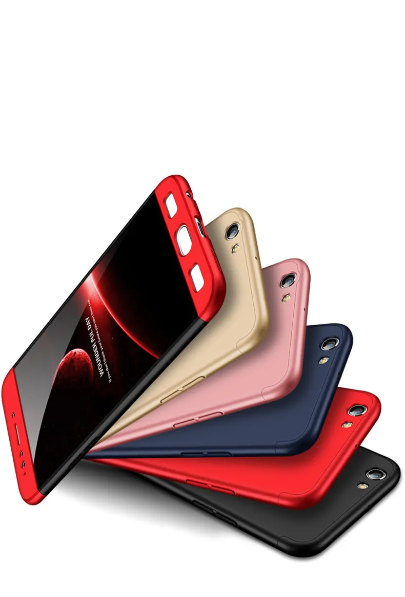 For OPPO F3/A77(International) Slim 3 in 1 Hybrid Hard Case Full Body 360 Degree Protection Back Cover Gold