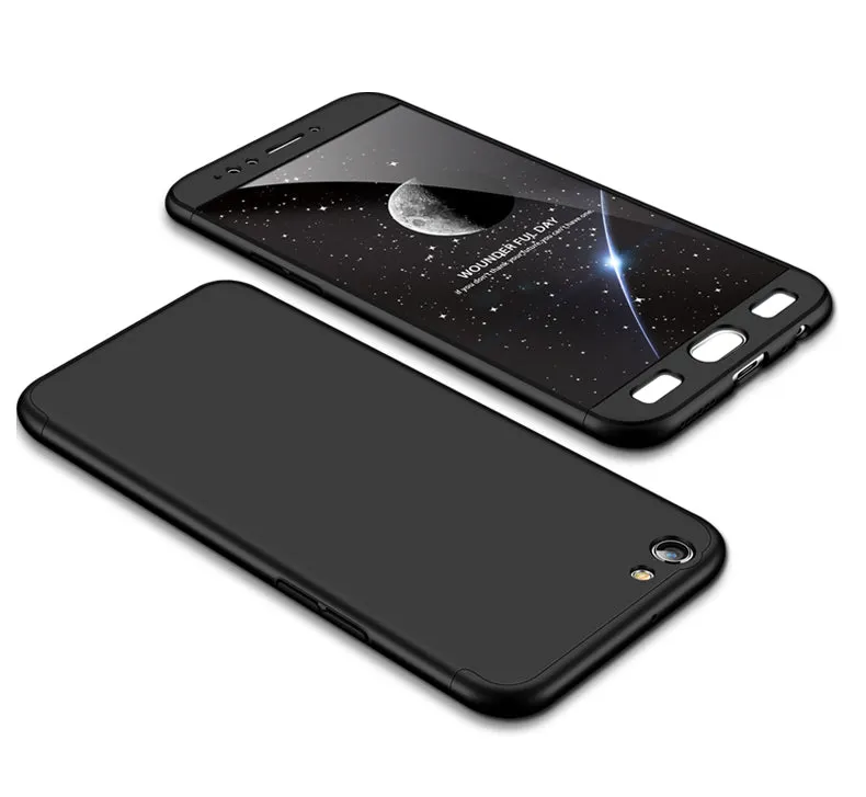 For OPPO F3/A77(International) Slim 3 in 1 Hybrid Hard Case Full Body 360 Degree Protection Back Cover Gold