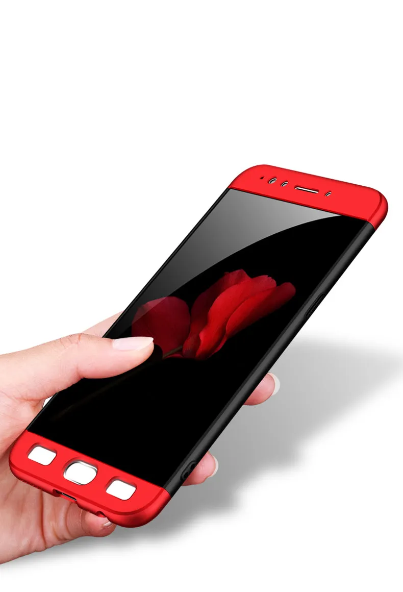 For OPPO F3/A77(International) Slim 3 in 1 Hybrid Hard Case Full Body 360 Degree Protection Back Cover red